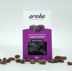 Aroha - Aroha %85 Bitter Çikolatalı Fındıklı Hurma Lokum 150g