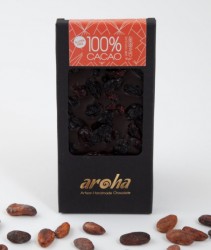 Aroha - Aroha Çikolata Turna Yemişli %100 Kakao Şekersiz 110g