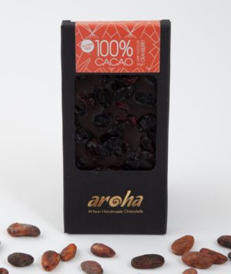 Aroha Çikolata Turna Yemişli %100 Kakao Şekersiz 110g