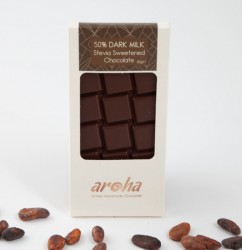 Aroha - Aroha Çikolata Stevialı Sütlü %50 Kakao - Şekersiz 80g