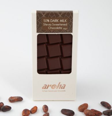 Aroha Çikolata Stevialı Sütlü %50 Kakao - Şekersiz 80g