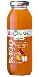 BenOrganic - BenOrganic Detox Elma Tarçın Zencefil Meyve suyu 250ml