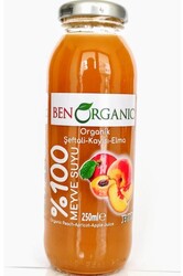 BenOrganic - BenOrganic Şeftali Kayısı Elma Meyve Suyu 250ml