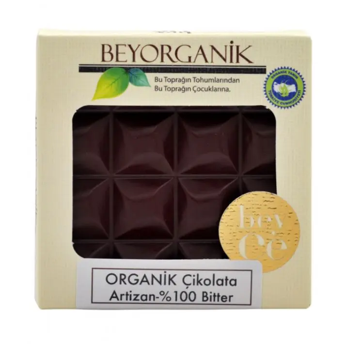 Beyorganik Organik Çikolata %100 Bitter 40g