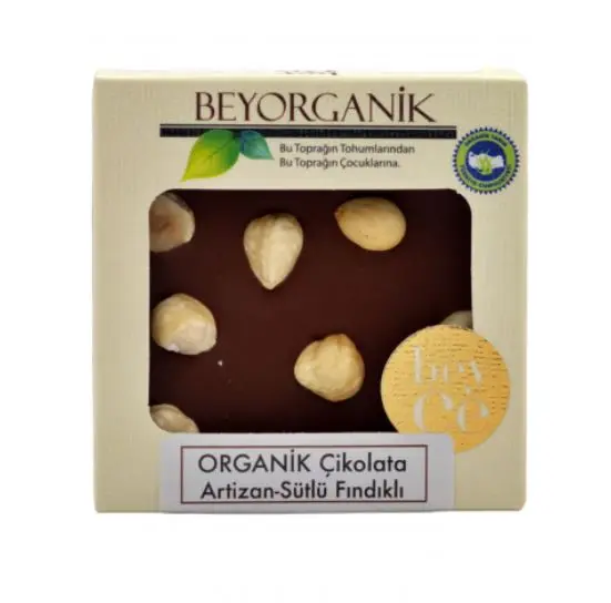 Beyorganik - Beyorganik Organik Çikolata Sütlü Fındıklı 40g