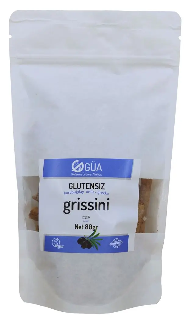 Glutensiz Ürünler Atölyesi - GUA Grissini - Zeytinli 80g
