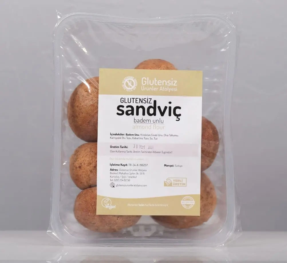 Glutensiz Ürünler Atölyesi - GUA Badem Unlu Ketojenik Sandviç Ekmeği * 2 paket