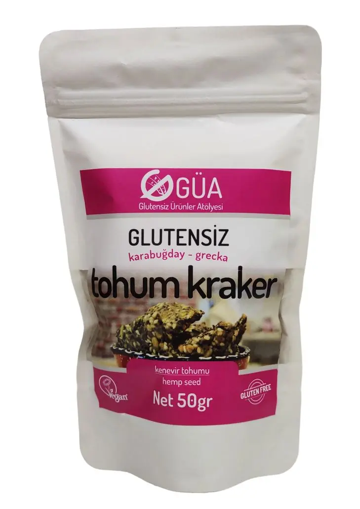 Glutensiz Ürünler Atölyesi - GUA Tohum Kraker - Karabuğdaylı 50g