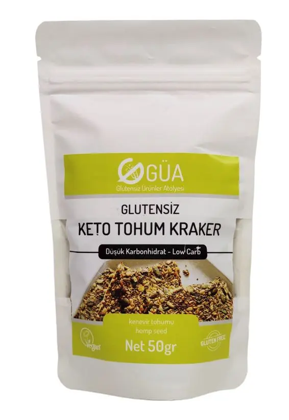 Glutensiz Ürünler Atölyesi - Glutensiz Ürünler Atölyesi Tohum Kraker - Ketojenik 50g
