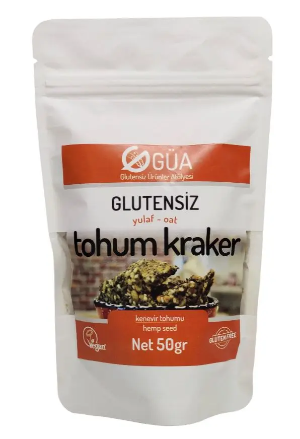 Glutensiz Ürünler Atölyesi - GUA Tohum Kraker - Yulaflı 50g