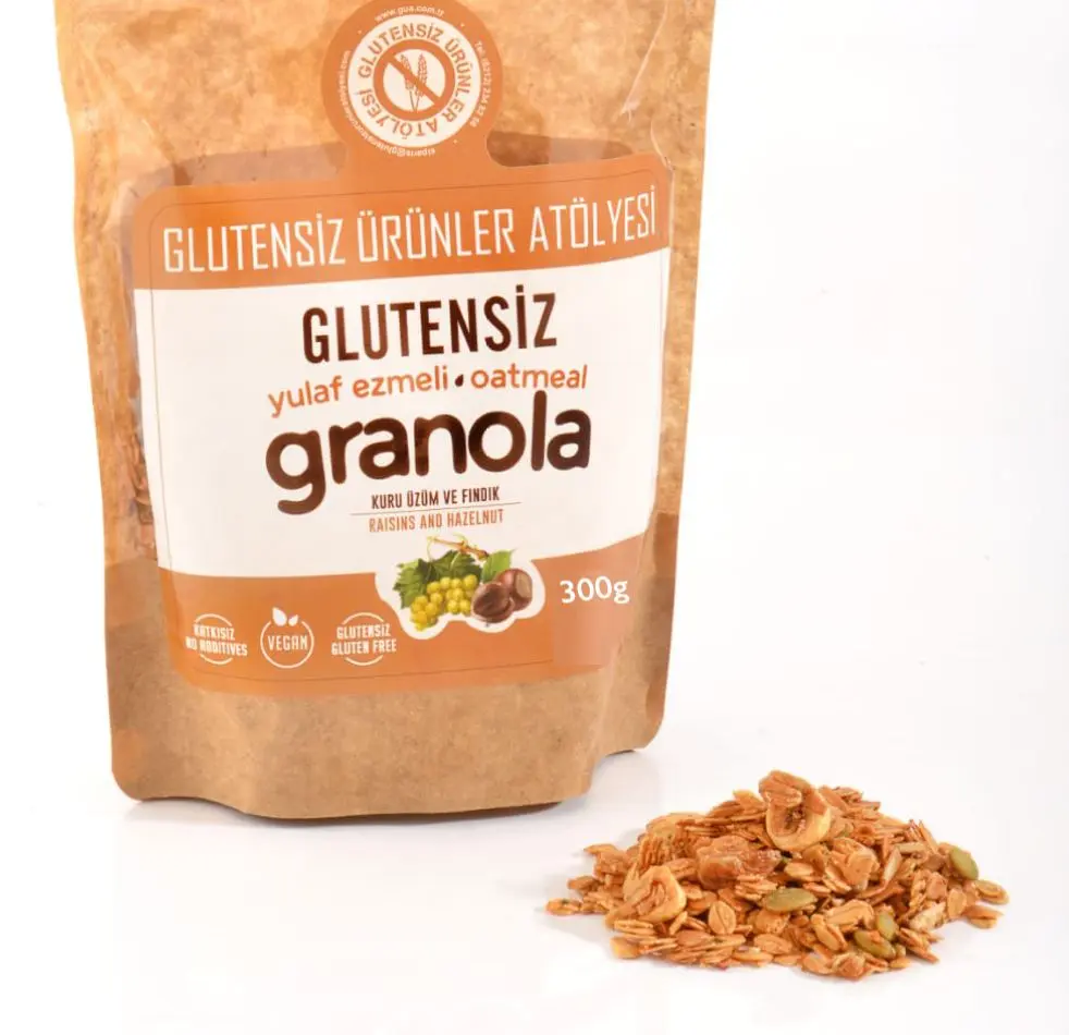 Glutensiz Ürünler Atölyesi Yulaf Granola - Üzüm, Fındık 300g