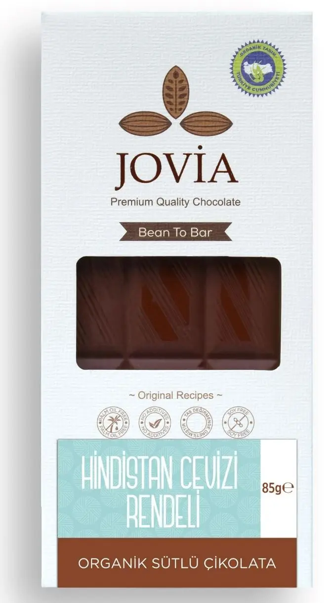 Jovia Organik Sütlü Hindistan Cevizi Rendeli Çikolata 85g