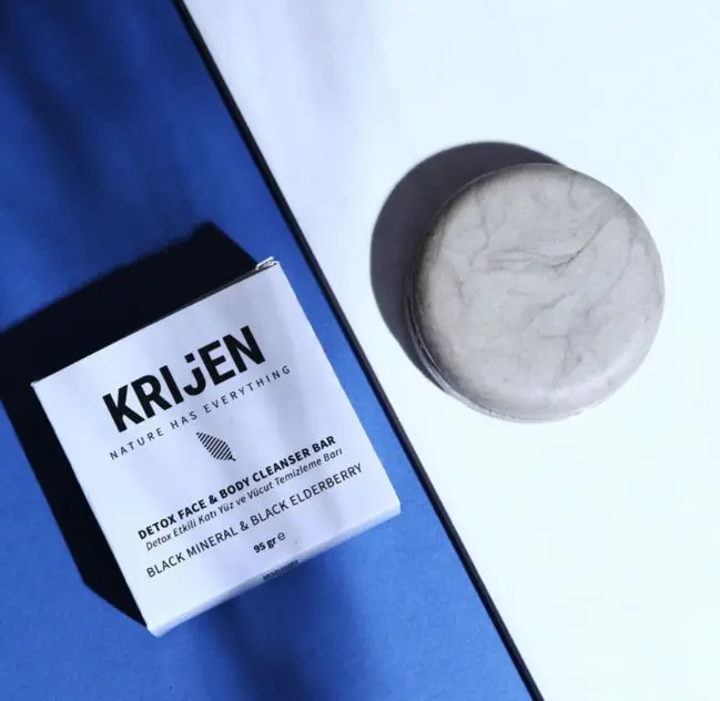 Krijen - Krijen Detox Etkili Siyah Mineral - Kara Mürver Etkili Yüz ve Vücut Temizleme Barı 95g