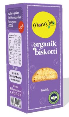 Monn Bio Organik Fındıklı Biskotti 70g