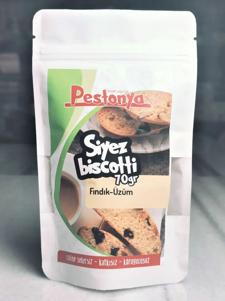 Pestonya - Pestonya Siyez Biscotti - Üzüm Fındık 70g