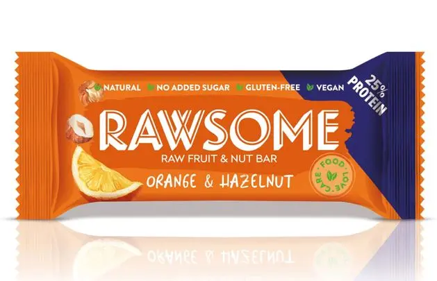 Rawsome - Rawsome Portakallı Fındıklı Protein Bar 40g
