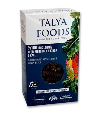 Talya Foods Filizlendirilmiş Glutensiz Yeşil Mercimek - Kinoa - Kale Makarna 200g