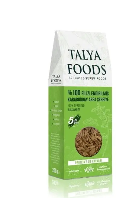 Talya Foods - Talya Foods Filizlendirilmiş Glutensiz Karabuğday Arpa Şehriye 200g