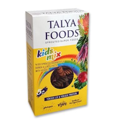 Talya Foods Kids Mix Karışık Sebzeli Filizlendirilmiş Glutensiz Makarna 200g