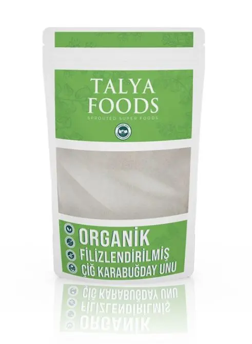 Talya Foods - Talya Foods Organik Filizlendirilmiş Çiğ Karabuğday Unu 500g