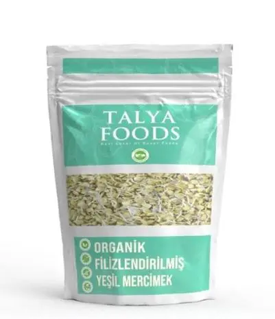 Talya Foods - Talya Foods Organik Filizlendirilmiş Yeşil Mercimek 200g