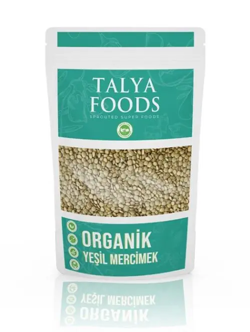 Talya Foods - Talya Foods Organik Yeşil Mercimek 500g