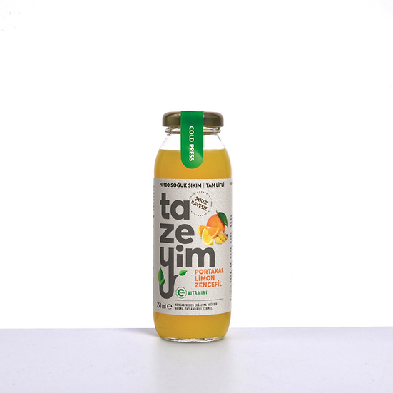 Tazeyim - Tazeyim Portakal Limon Zencefil Suyu 250ml